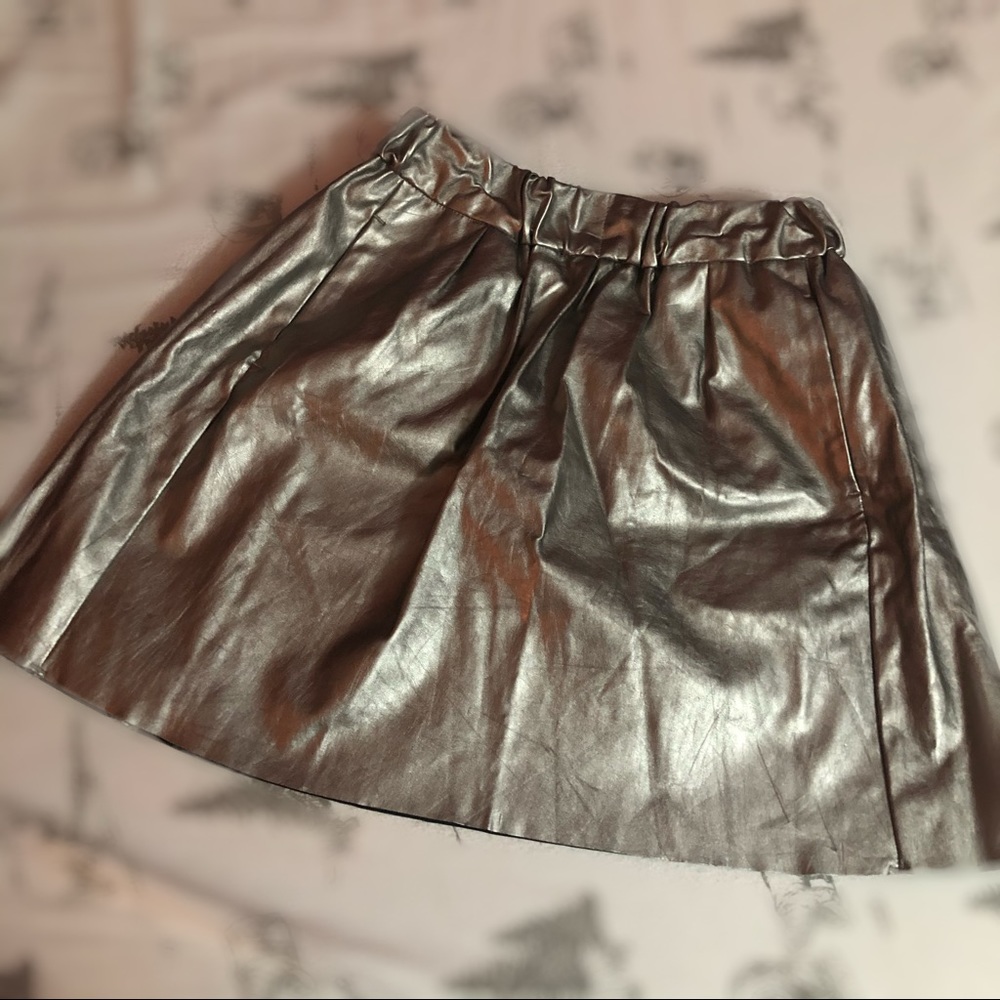 Aritzia Metallic Skater Skirt